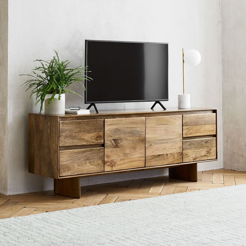 Jalynn solid deals wood tv stand
