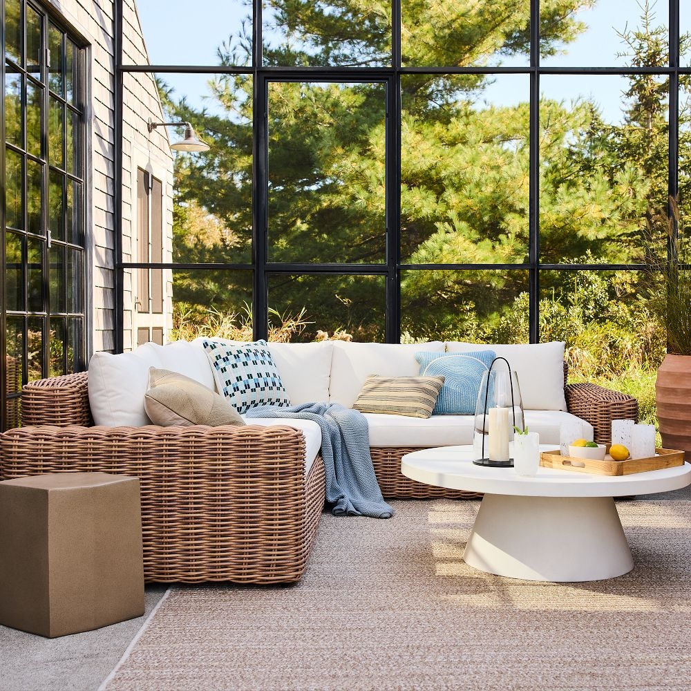 Outdoor sales armless sectional