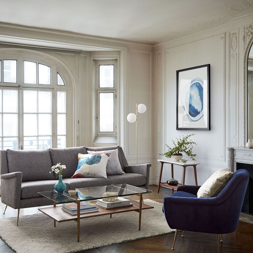 West elm carlo mid century deals sofa