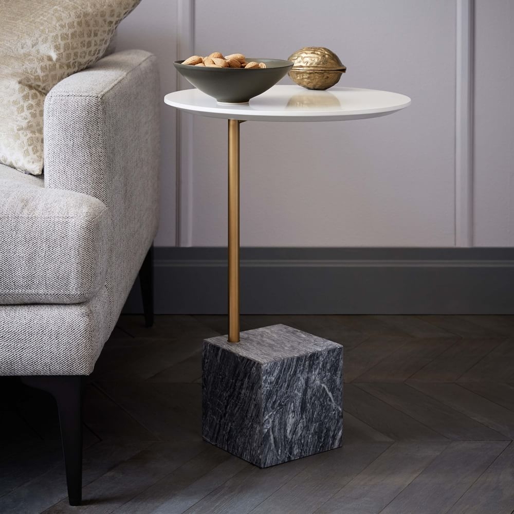 West elm outlet white side table