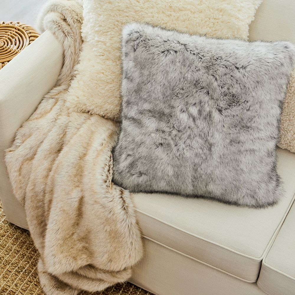 Fox fur pillow discount