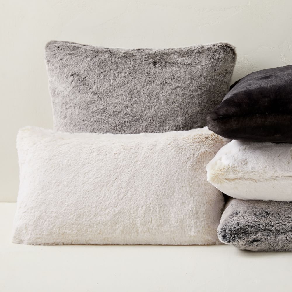 Buy online Faux Fur Chinchilla Pillow Cover now West Elm Kuwait