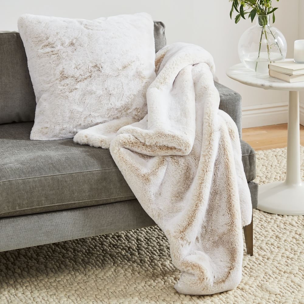 Fur pillow hot sale set