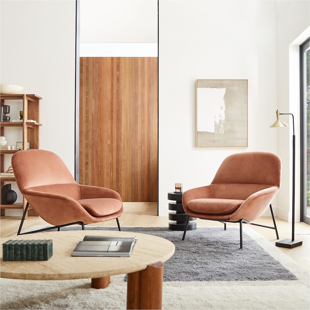 Inez velvet task sale chair