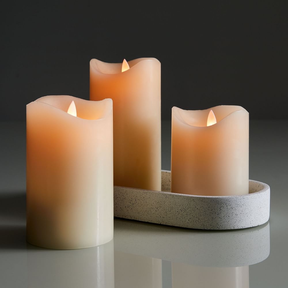 Premium Flickering Flameless Outdoor Pillar Candle