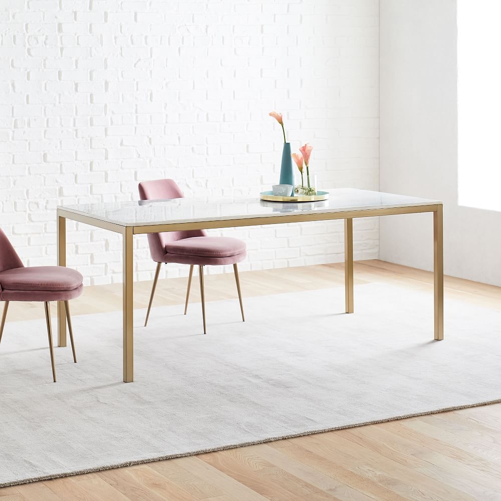 Buy online Frame Marble Dining Table 183cm now West Elm Kuwait