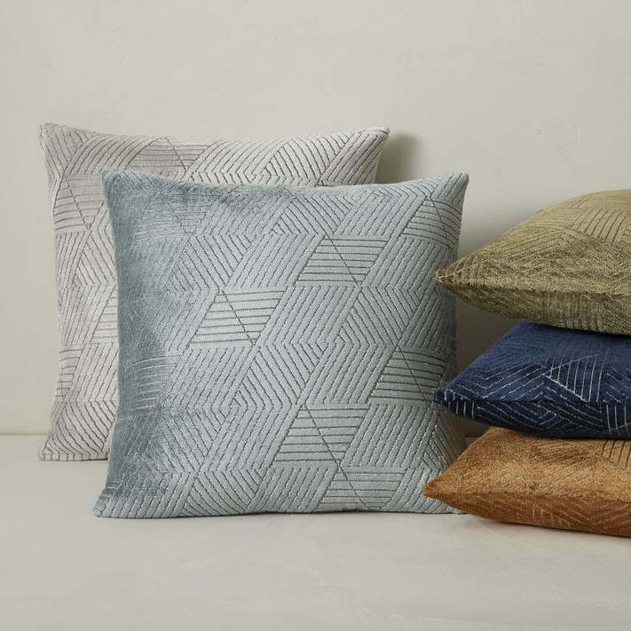 Geometric angle sales jacquard throw pillow