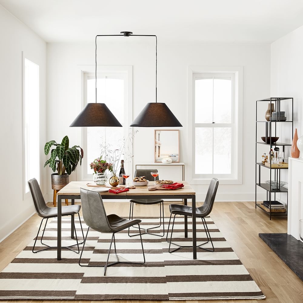 West elm leather slope chair deals
