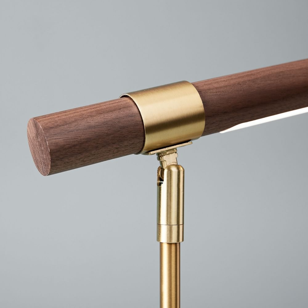 Linear wood led table 2024 lamp