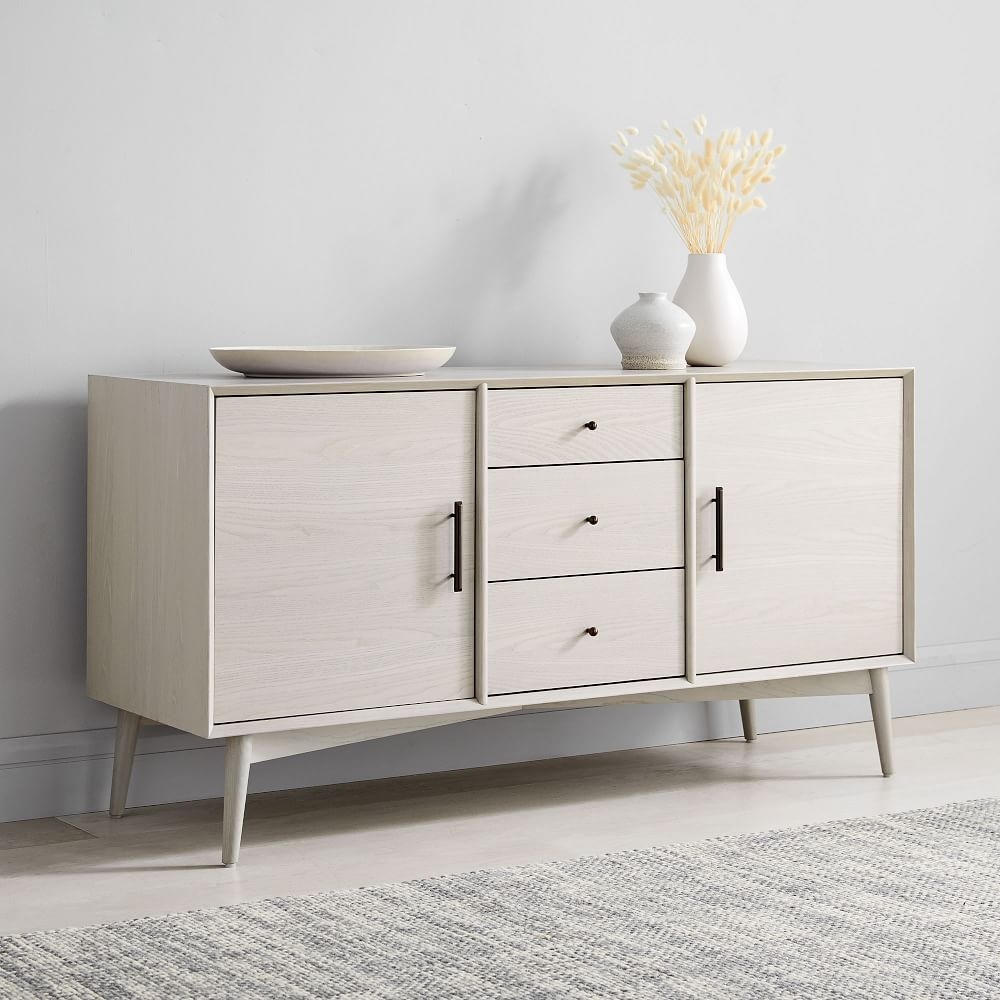 White mid cheap century buffet