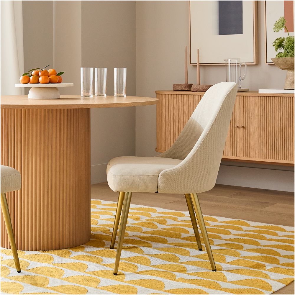 Upholstered wishbone sales dining chair