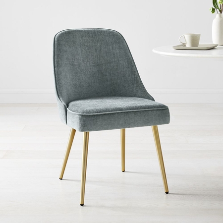Upholstered dining 2025 chair metal legs