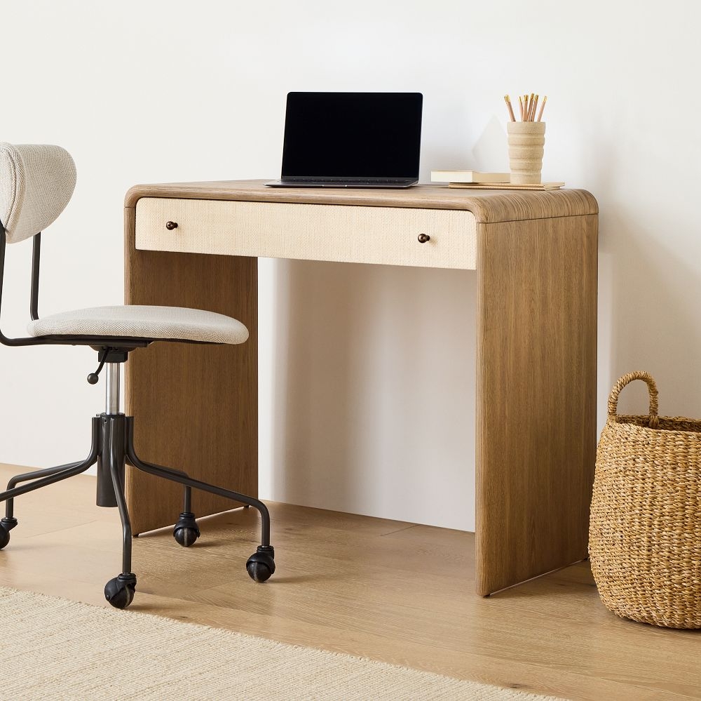 Buy online Modern Waterfall Mini Desk 91cm now West Elm Kuwait