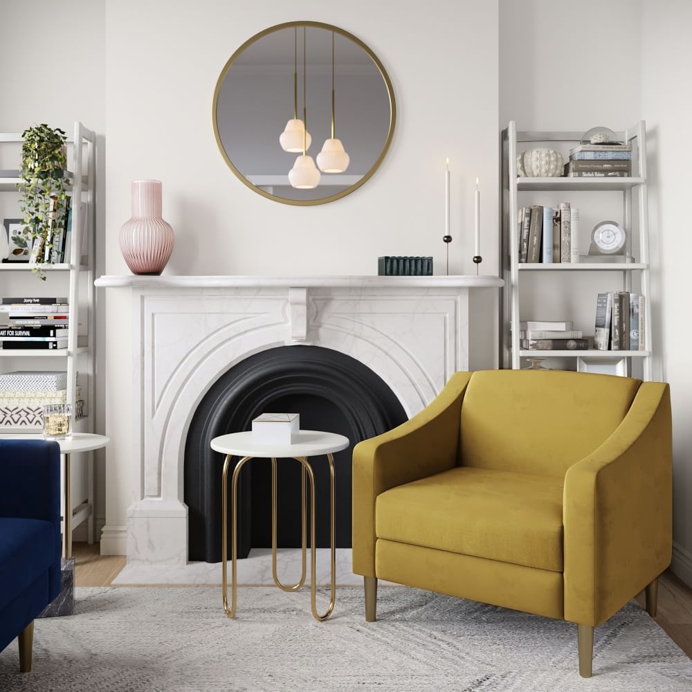 West elm olive chair sales