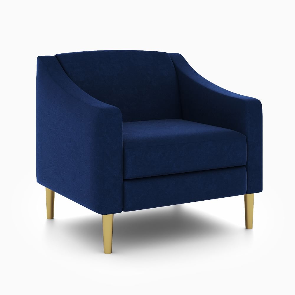 Ink blue armchair hot sale