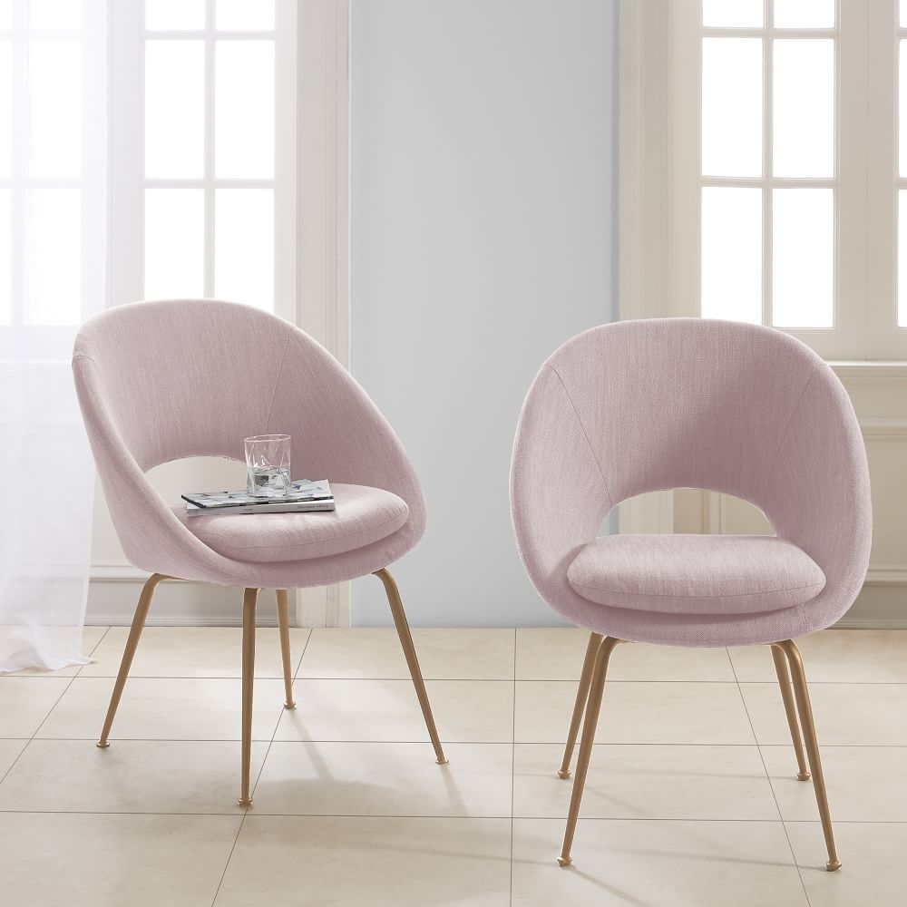 West elm pink dining sale chair