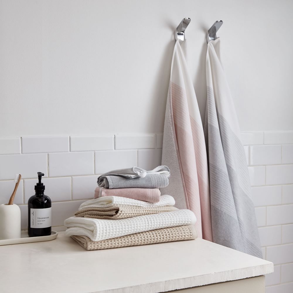 Buy online Organic Waffle Towels now West Elm Kuwait Kuwait