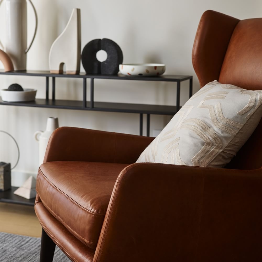 Ryder leather chair & ottoman set on sale