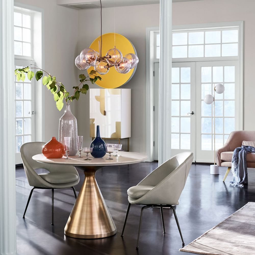West elm pedestal table cheap lamp