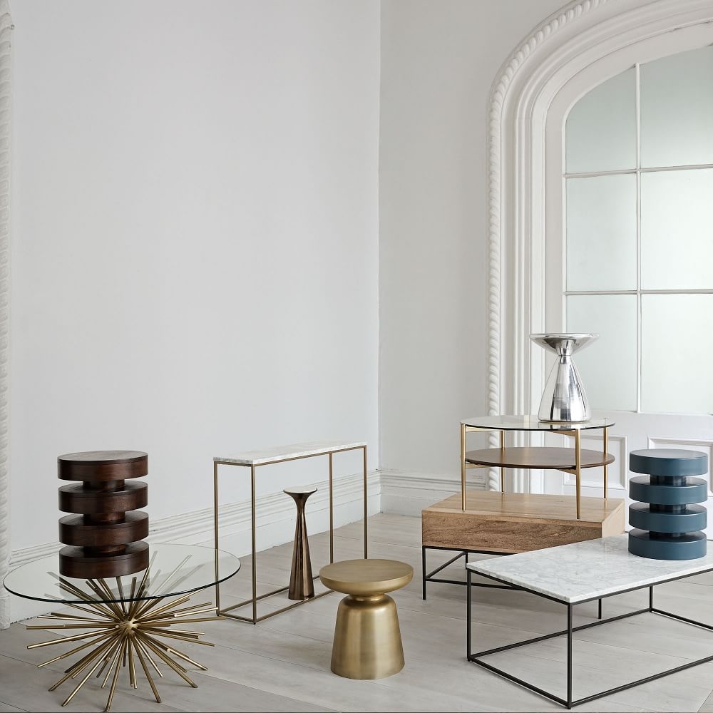 Brass starburst deals round coffee table