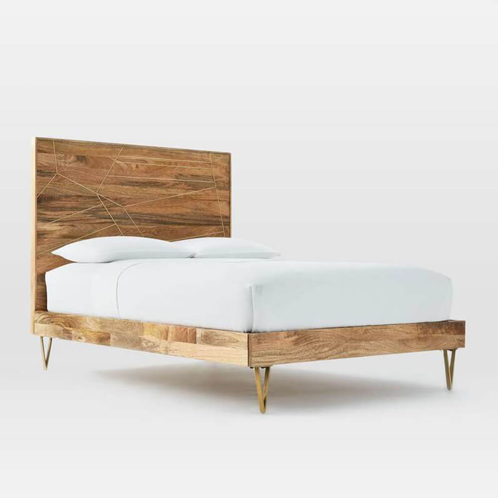 Buy online Roar Rabbit Brass Geo Inlay Bed now West Elm