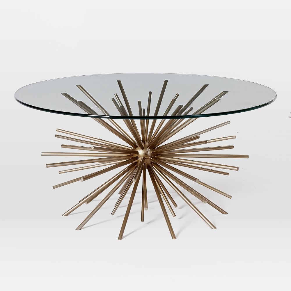 Buy online Starburst Coffee Table Blackened Brass Glass now