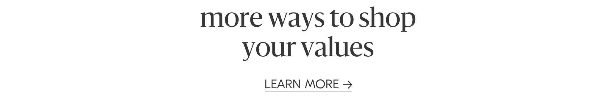 more ways to shop your values